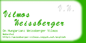 vilmos weissberger business card